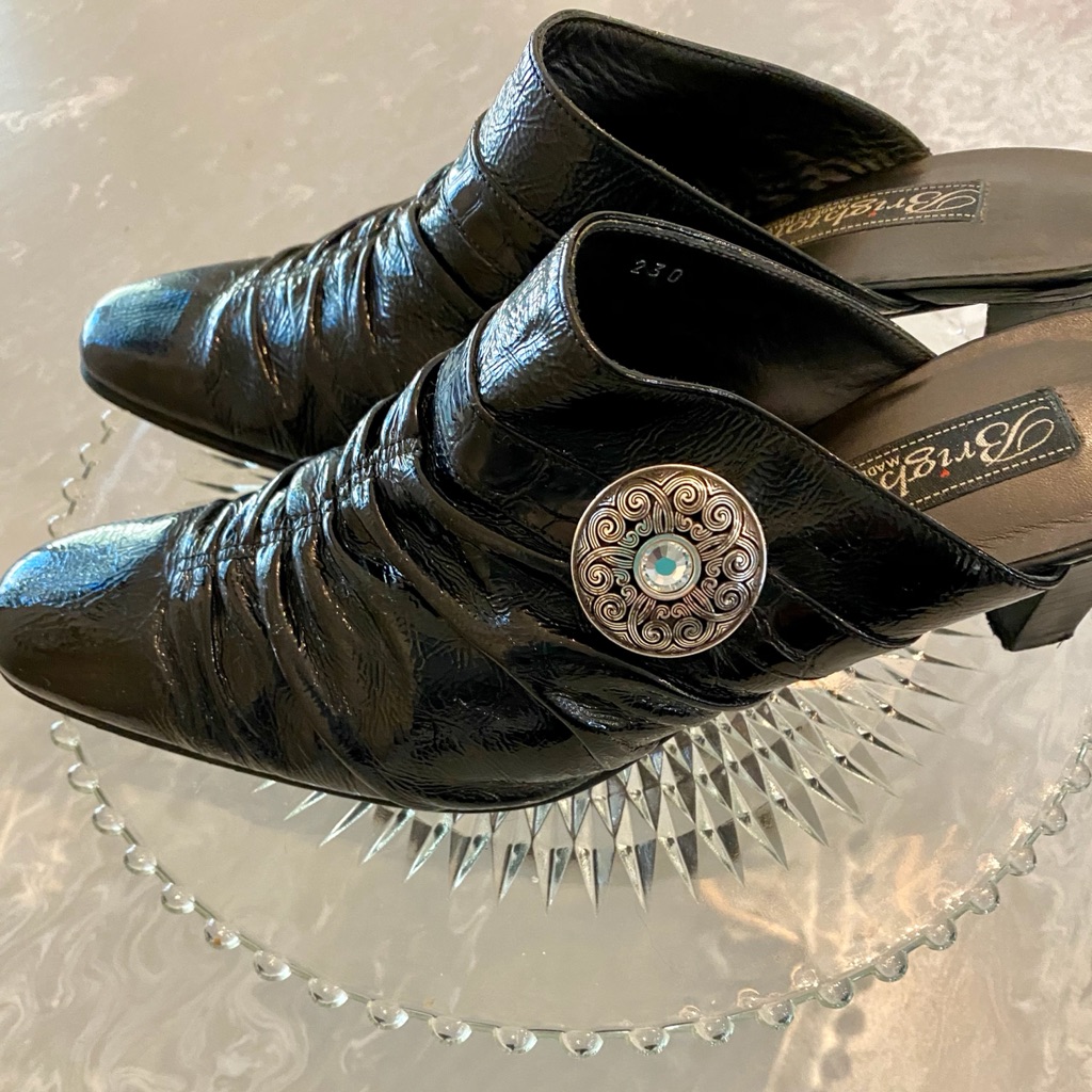 Brighton Mules Black Patent Leather Women’s Size 8